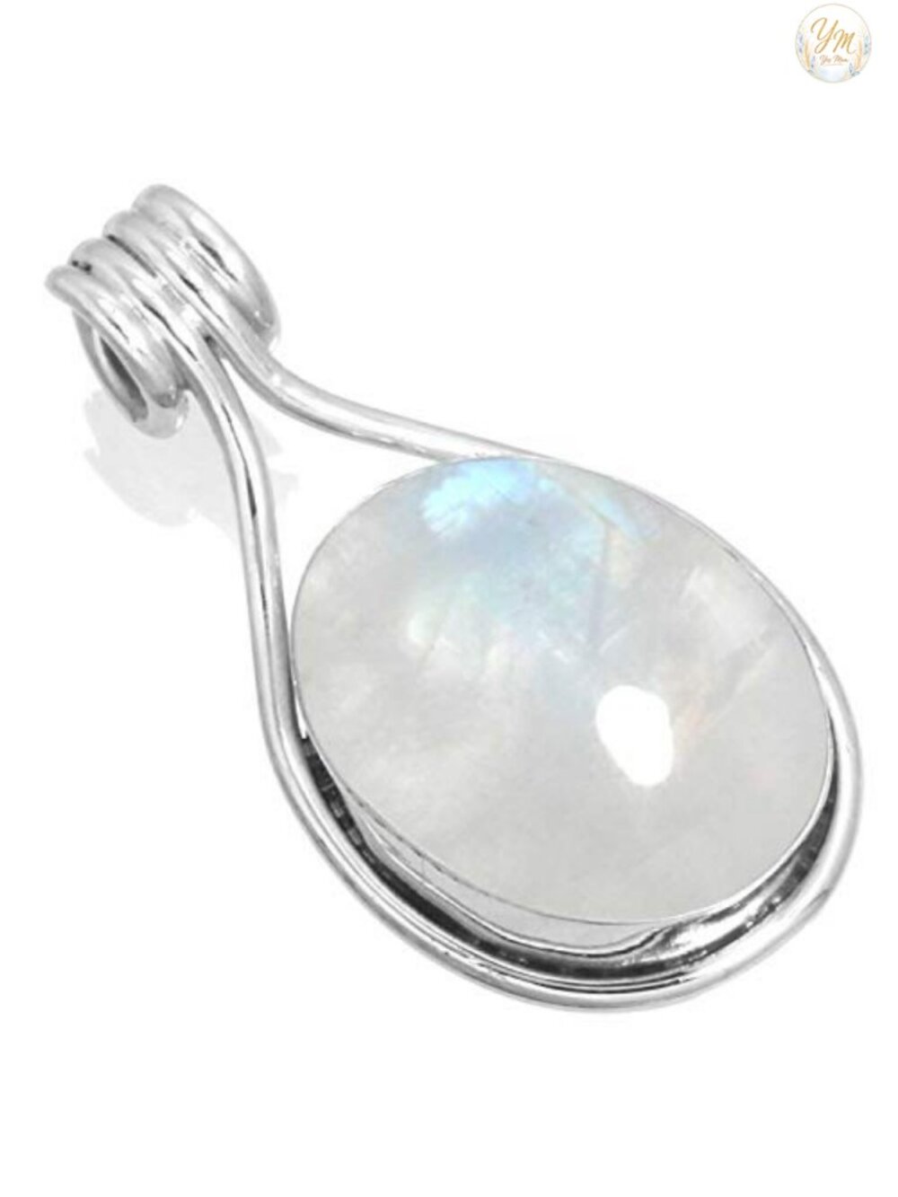 Handmade Boho Natural Gemstone Pendant Necklace 925 Sterling Silver